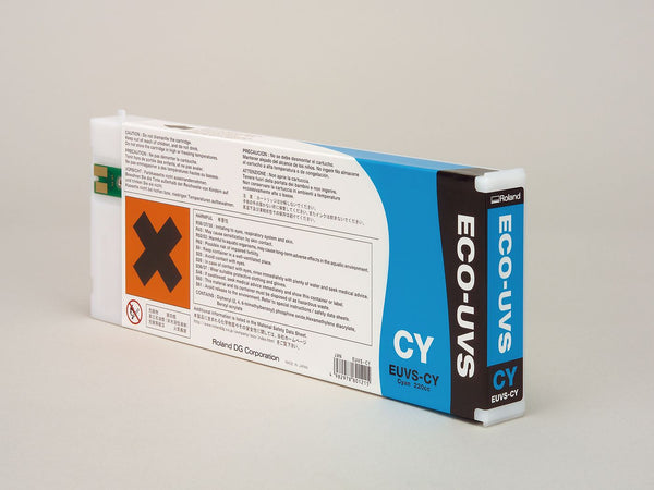 Encre Roland ECO-UV S (EUVS) — Cyan 220 cc (EUVS-CY)