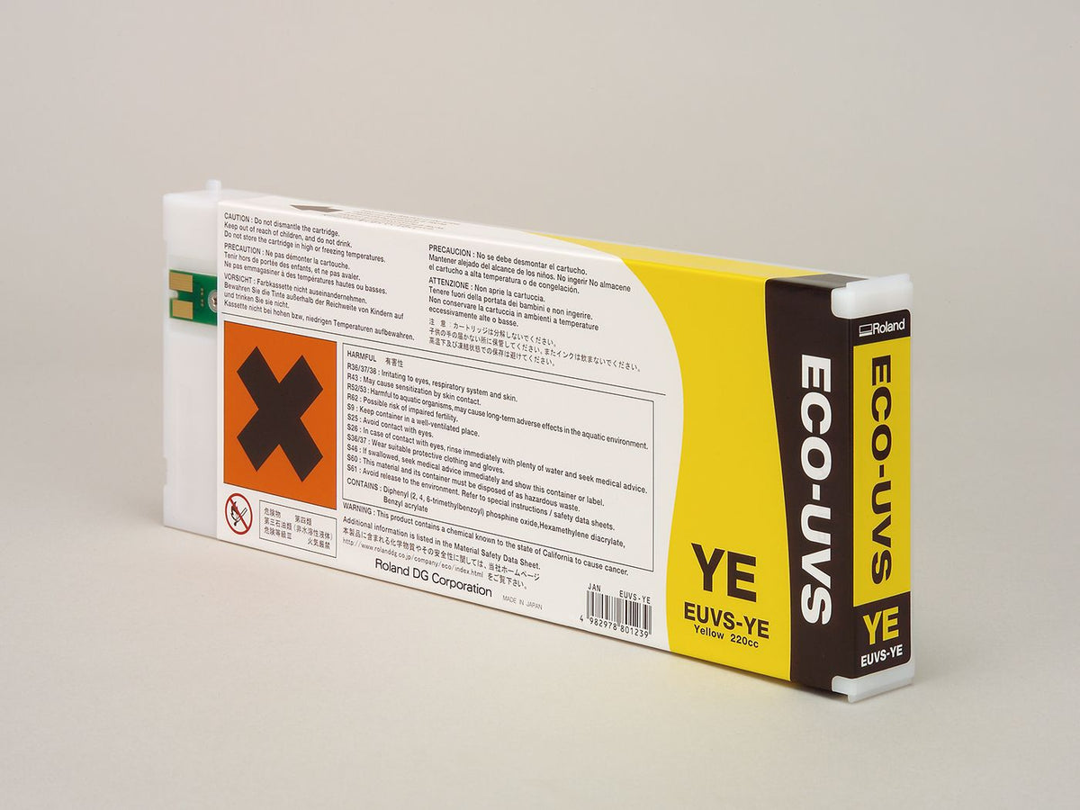 Encre Roland ECO-UV S (EUVS) — Jaune 220 cc (EUVS-YE)