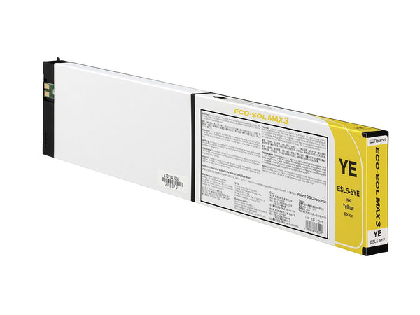 Encre Roland ECO-SOL MAX 3 (ESL5) — Jaune 500 cc (ESL5-5YE)