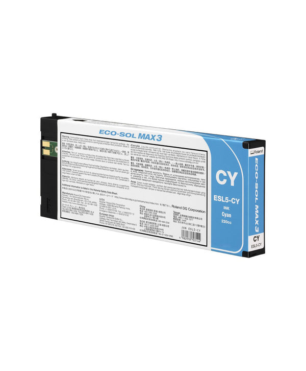 Encre Roland ECO-SOL MAX 3 (ESL5) — Cyan 220 cc (ESL5-CY)