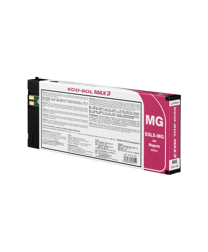 Encre Roland ECO-SOL MAX 3 (ESL5) — Magenta 220 cc (ESL5-MG)