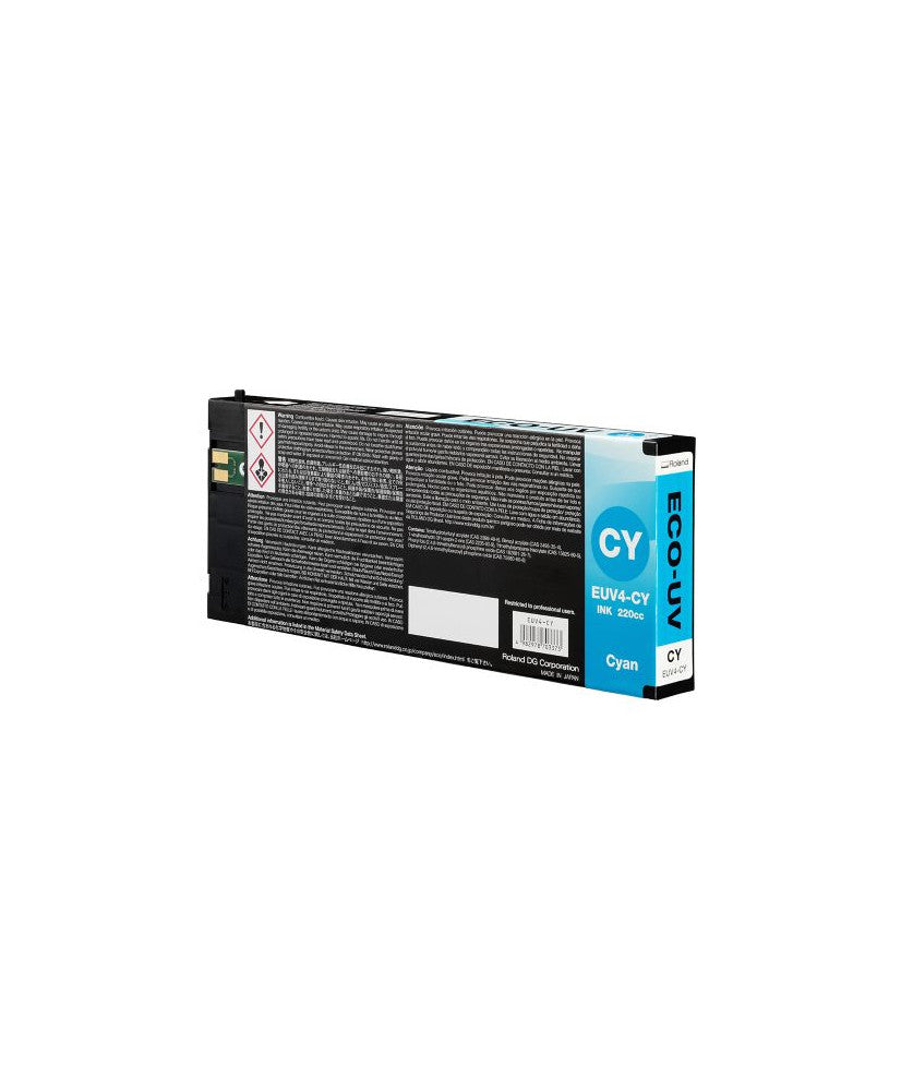 Encre Roland ECO-UV 4 (EUV4) — Cyan 220 cc (EUV4-CY)