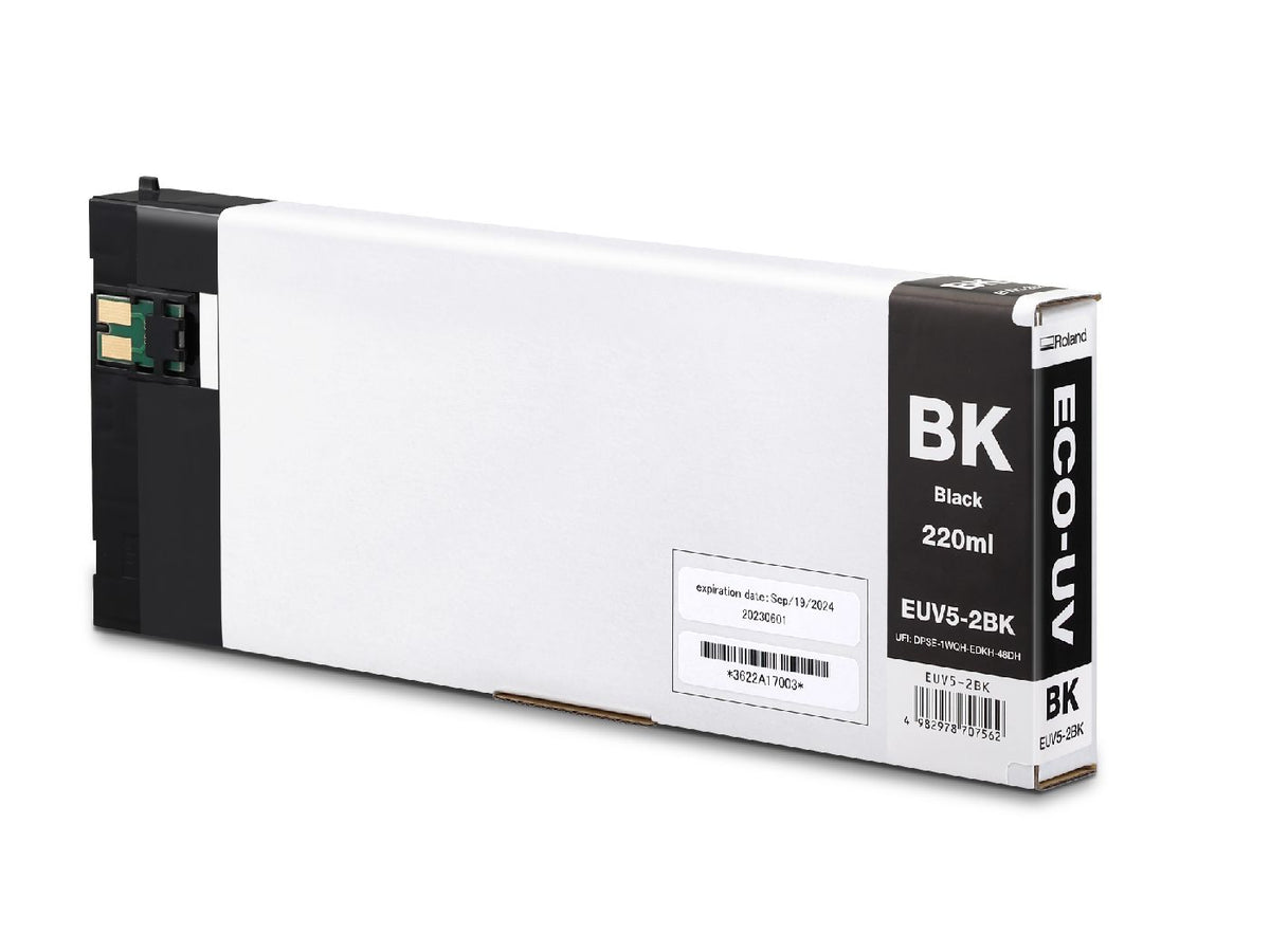 Encre Roland ECO-UV 5 (EUV5-2) — Noir 220 cc (EUV5-2BK)