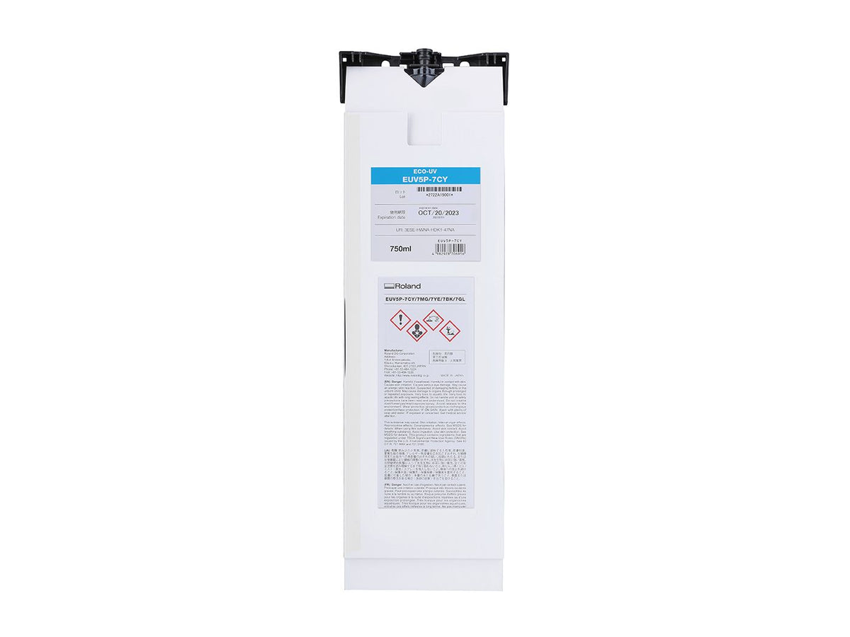 Encre Roland ECO-UV 5 (EUV5P) — Cyan 750 ml (EUV5P-7CY)