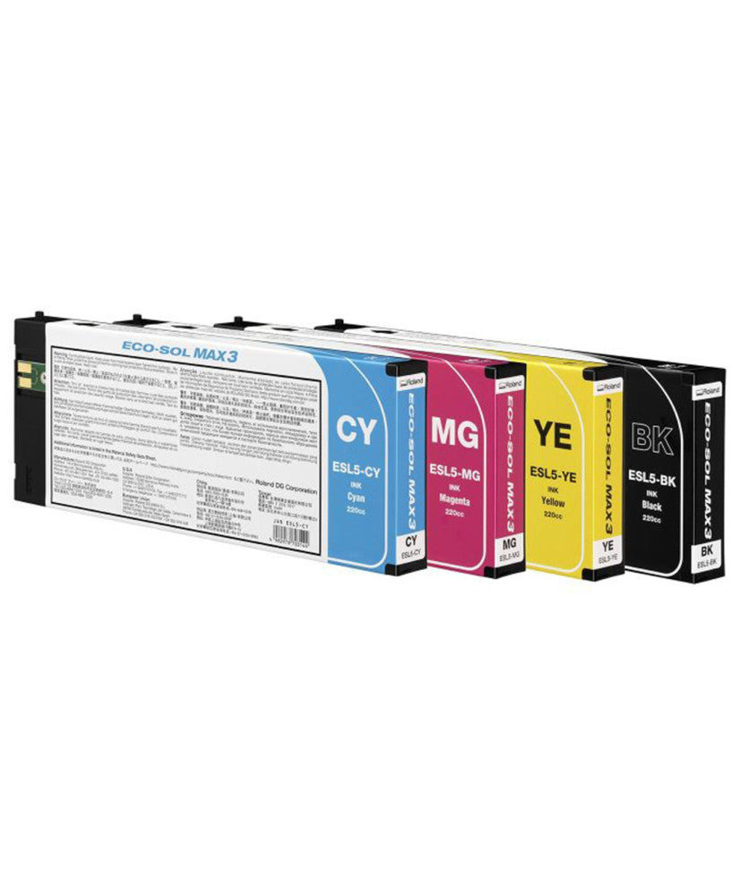 Encre Roland ECO-SOL MAX 3 (ESL5) — Jaune 220 cc (ESL5-YE)