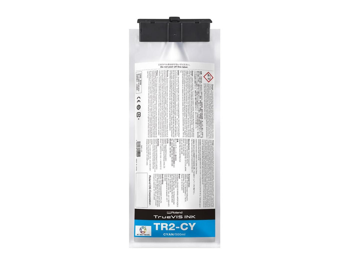 Encre Roland TrueVIS TR2 — Cyan 500 ml (TR2-CY)